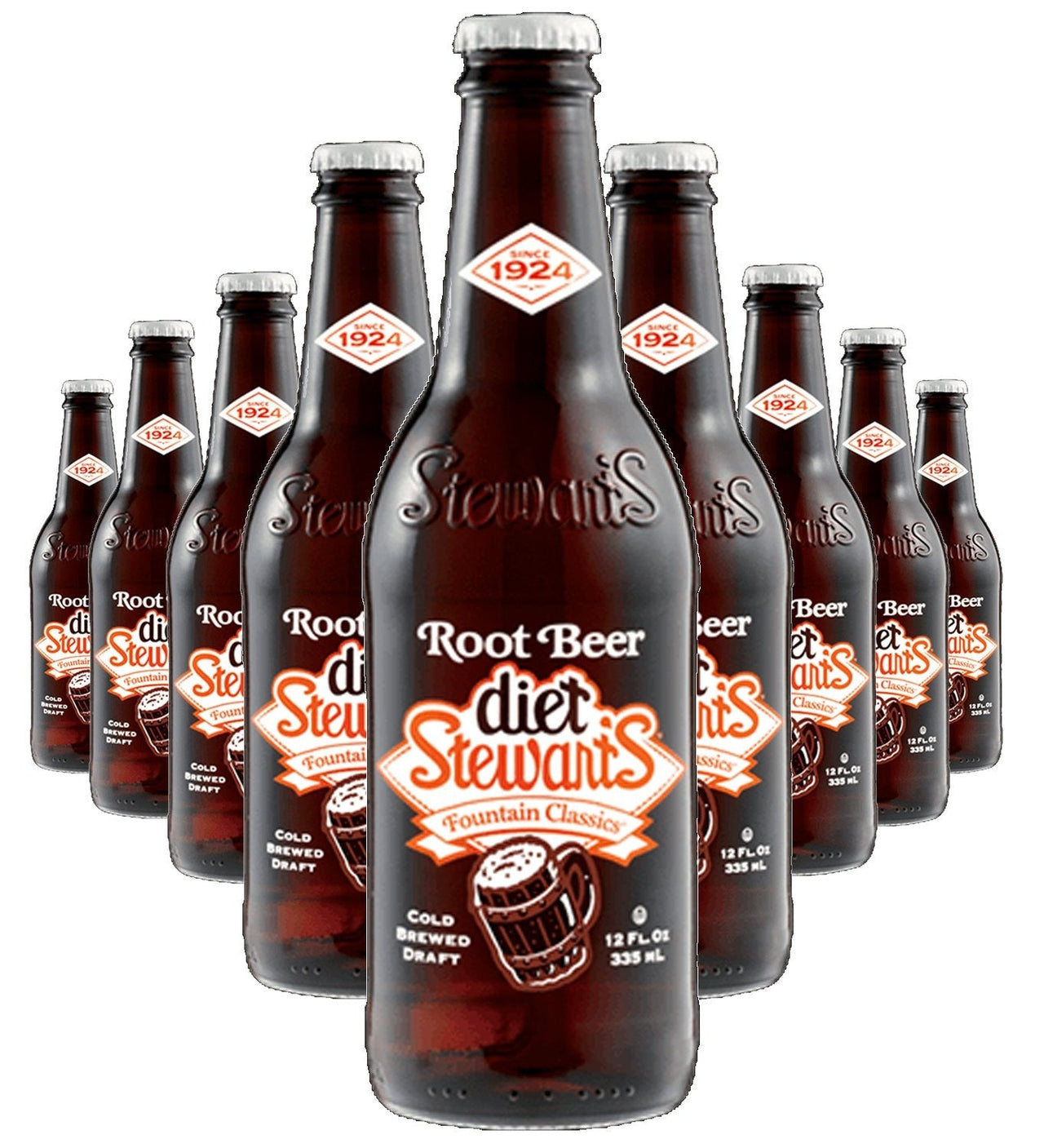 24 Pack Root Beer Diet Stewarts