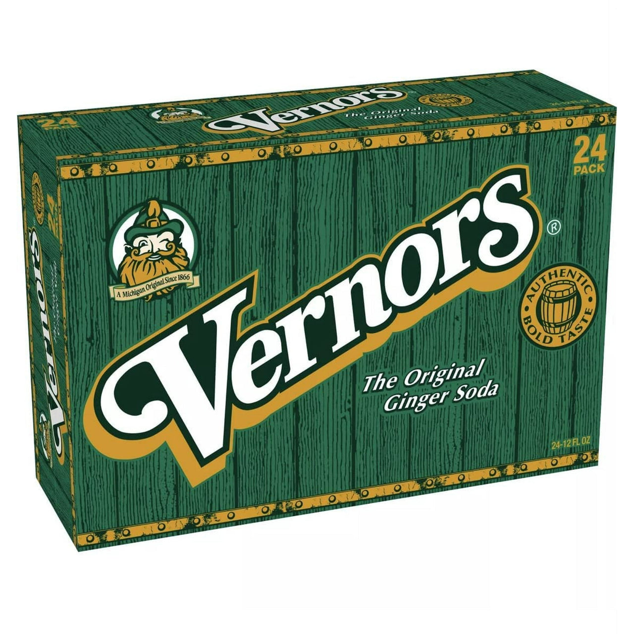 24 Pack Vernors Original Ginger Soda