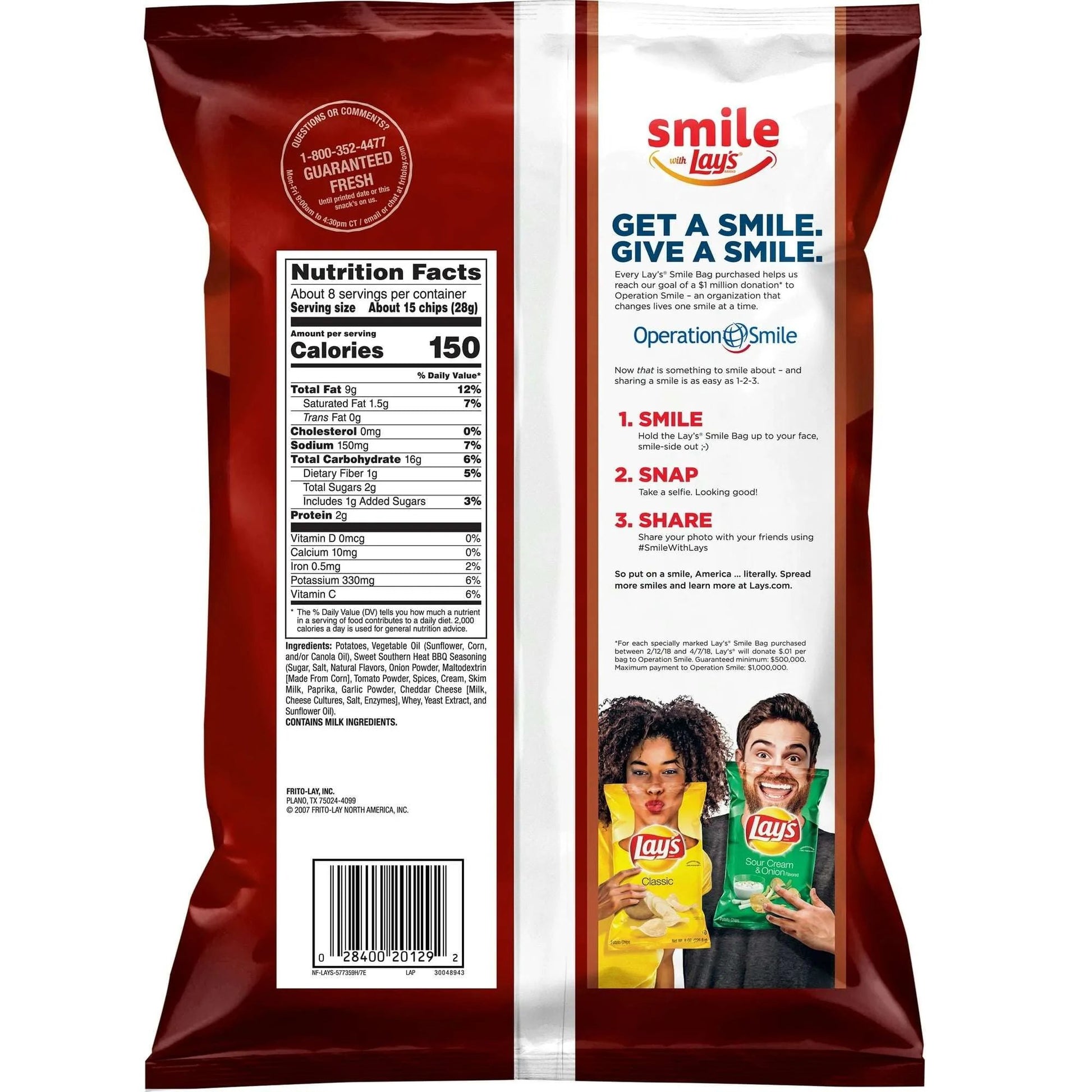 Lay's Sweet Southern Heat Barbecue Flavor Potato Chips Snacks/Chips Lays, TSAAS, TSASN&CH, TSAISC, TSAIS, trending products