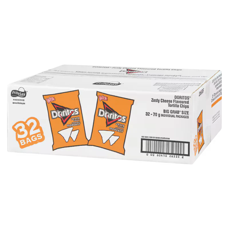 32 Pack Doritos Zesty Cheese Vending Chips 70g Each Snacks/Chips Doritos ,Trending Products