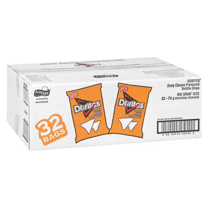 32 Pack Doritos Zesty Cheese Vending Chips 70g Each Snacks/Chips Doritos ,Trending Products