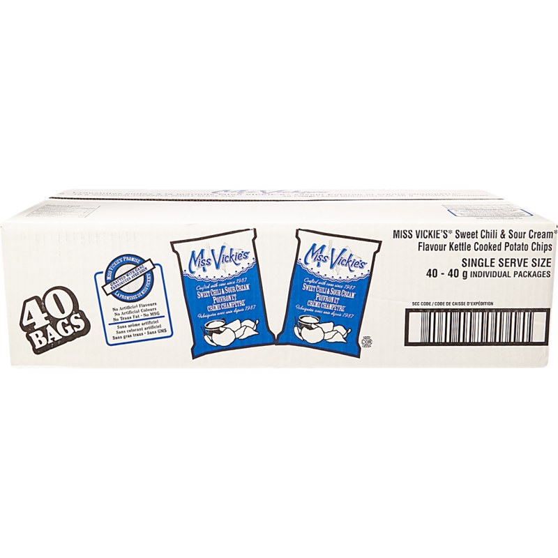 40 Pack Miss Vickies Kettle Cooked Sweet Chili & Sour Cream Vending Potato Chips 40g Each Snacks/Chips Miss Vickies ,Trending Products