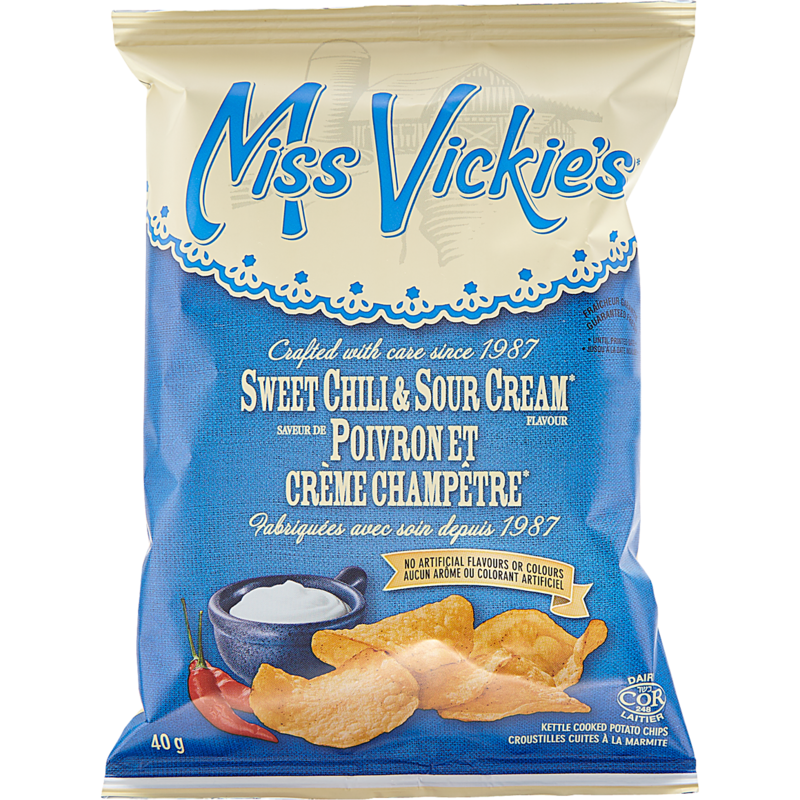 40 Pack Miss Vickies Kettle Cooked Sweet Chili & Sour Cream Vending Potato Chips 40g Each Snacks/Chips Miss Vickies ,Trending Products