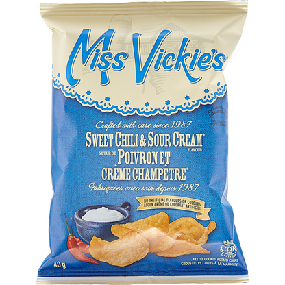 40 Pack Miss Vickies Kettle Cooked Sweet Chili & Sour Cream Vending Potato Chips 40g Each Snacks/Chips Miss Vickies ,Trending Products
