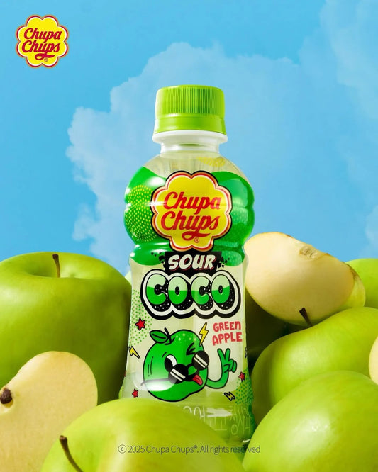 Chupa Chups Sour Coco Green Apple Flavor Drink 240 ml Soda Pop Chupa Chups , trending products, Latest Products