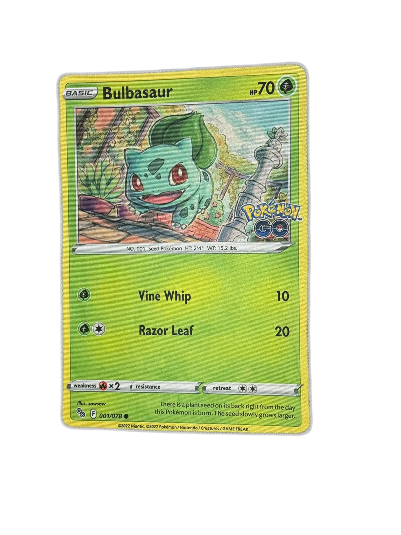 Bulbasaur Pokemon Card Floor Mat/ Rug