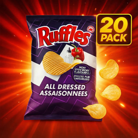 20 Pack Ruffles Potato Chips 40g Each Snacks/Chips Ruffles ,Trending Products