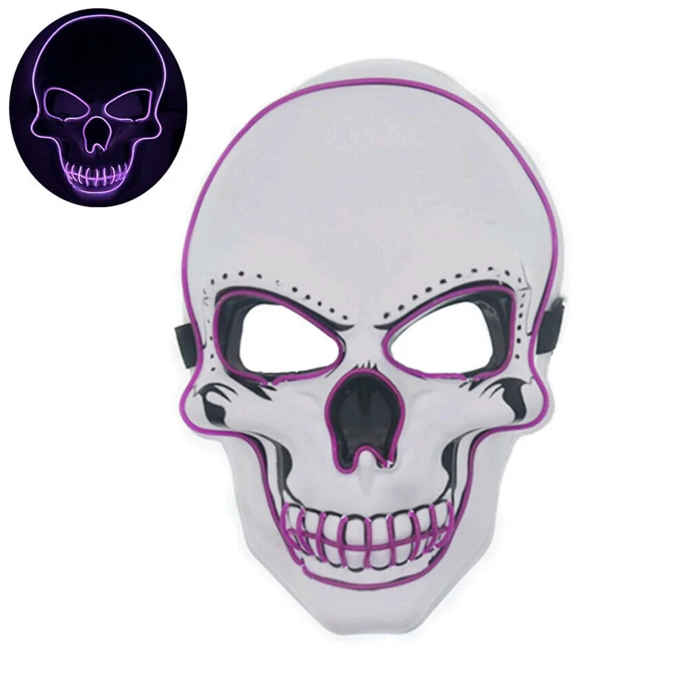 LED Skeleton Halloween Mask