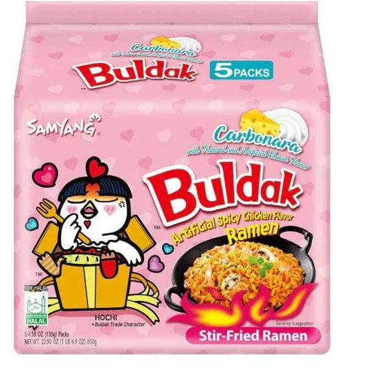 5 Pcs. Buldak Creamy Carbonara Ramen Asian Snacks Buldak, trending products, bulk, TSAAS, asian