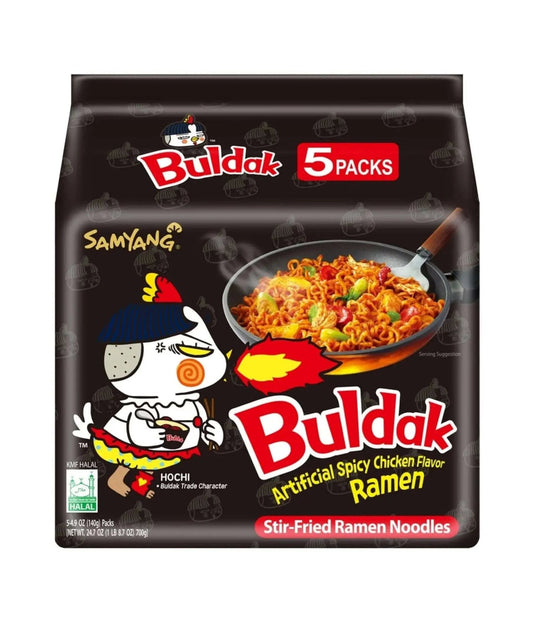 5 Pcs. Buldak Samyang Black Edition Ramen Asian Snacks Buldak, trending products, bulk, TSAAS, asian
