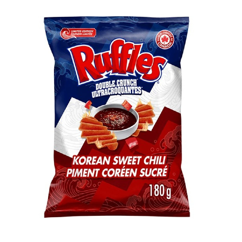 Ruffles Potato Chips Double Crunch Korean Sweet Chili Flavoured 180 G