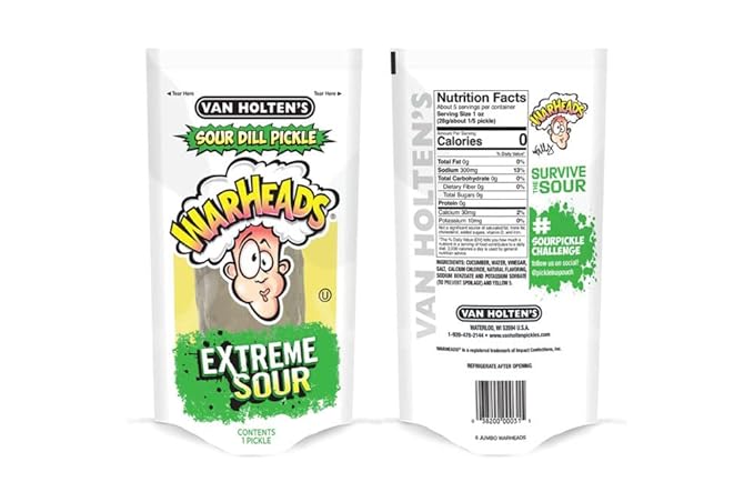 Van Holten's Warheads Extreme Sour Dill Pickle