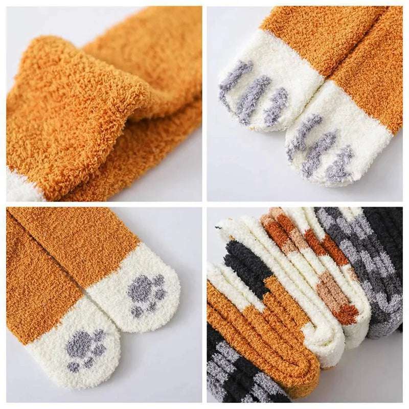 Plush Cat Paws Socks