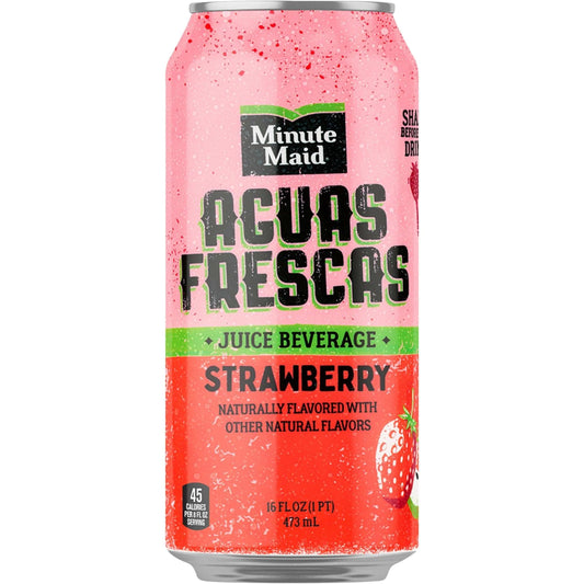 Minute Maid Aguas Frescas Strawberry - 24 pack Soda Pop (not for Sale) Minute Maid, 24 Pack, Cases