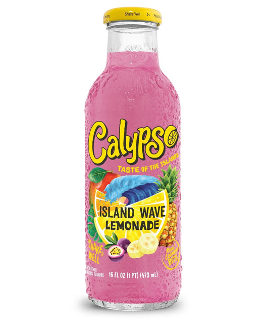 6 pack - Calypso Island Wave Lemonade Soda Pop (not for sale) Calypso, TSAED
