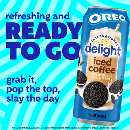 6 pack International Delight Oreo Iced Coffee (15 Oz) Soda Pop (not to sale) International Delight, Cases, 6 Pack, Zero Sugar