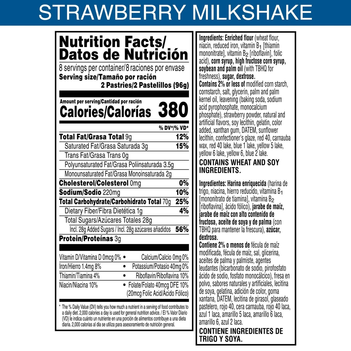 6 Pack Pop Tarts Strawberry Milkshake Flavor 2 Pastries (3.3 Oz) Snacks Pop Tarts, Latest, trending