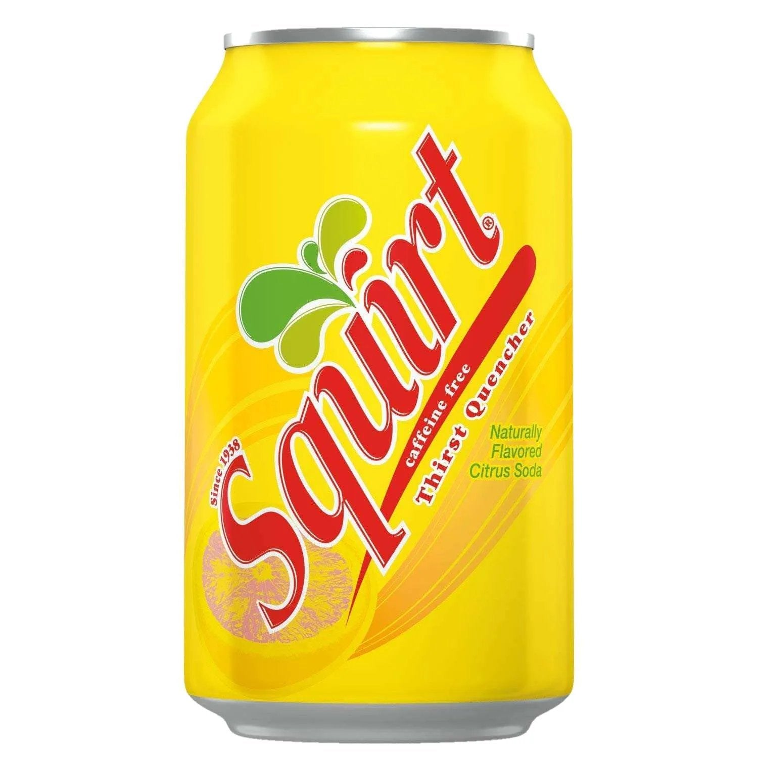 6 Pack Squirt Grapefruit Citrus Soda Can Soda Pop (not for sale) Squirt, Cases, 6 Pack