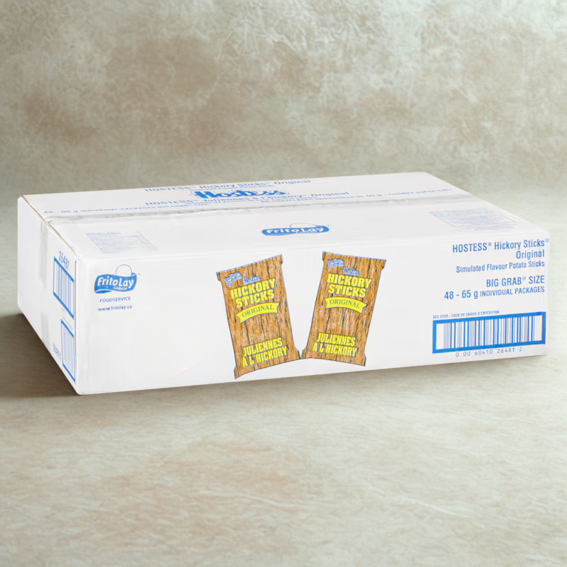 60 Pack Hostess Hickory Sticks Vending Chips 47g Each Snacks/Chips Hostess ,Trending Products