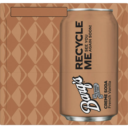 12 Pack Barq's French Vanilla Cream Soda Soda Pop Barqs, TSAED, cases, 12 Pack, Bestseller Drinks