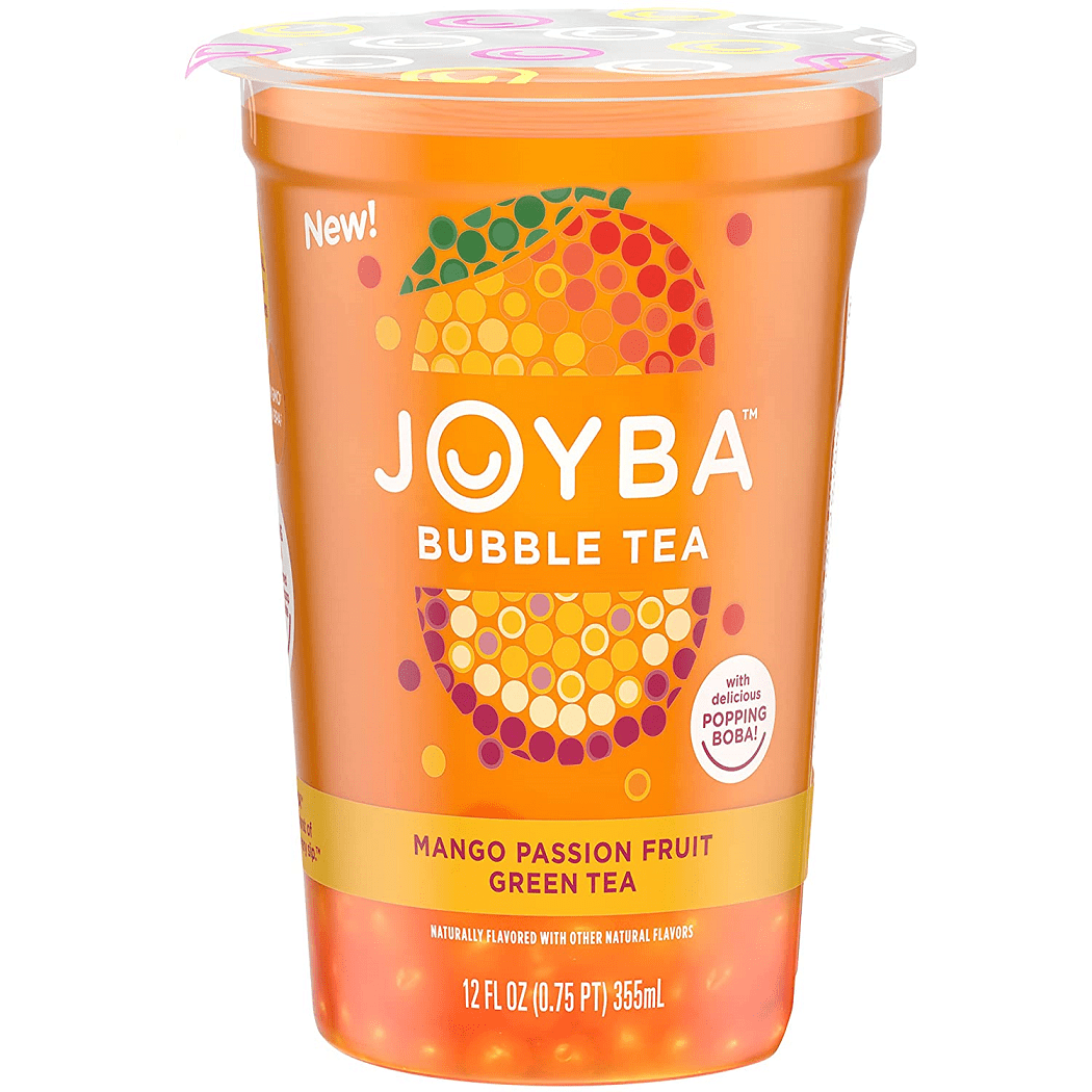 6 Pack Joyba Bubble Tea - Mango Passion Fruit Green Tea