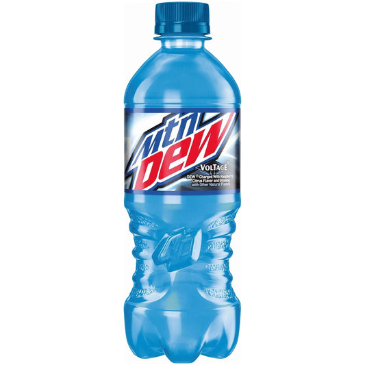 24 Bottles Mtn Dew Voltage Soda Soda Pop (not for Sale) Mtn Dew, 24 Pack, Cases
