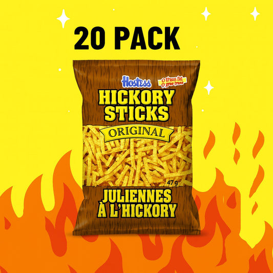 20 Pack Hostess Hickory Sticks Chips 47g Each Snacks/Chips Hostess ,Trending Products