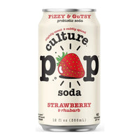 Thumbnail for Culture Pop Soda Strawberry & Rhubarb - 6 pack