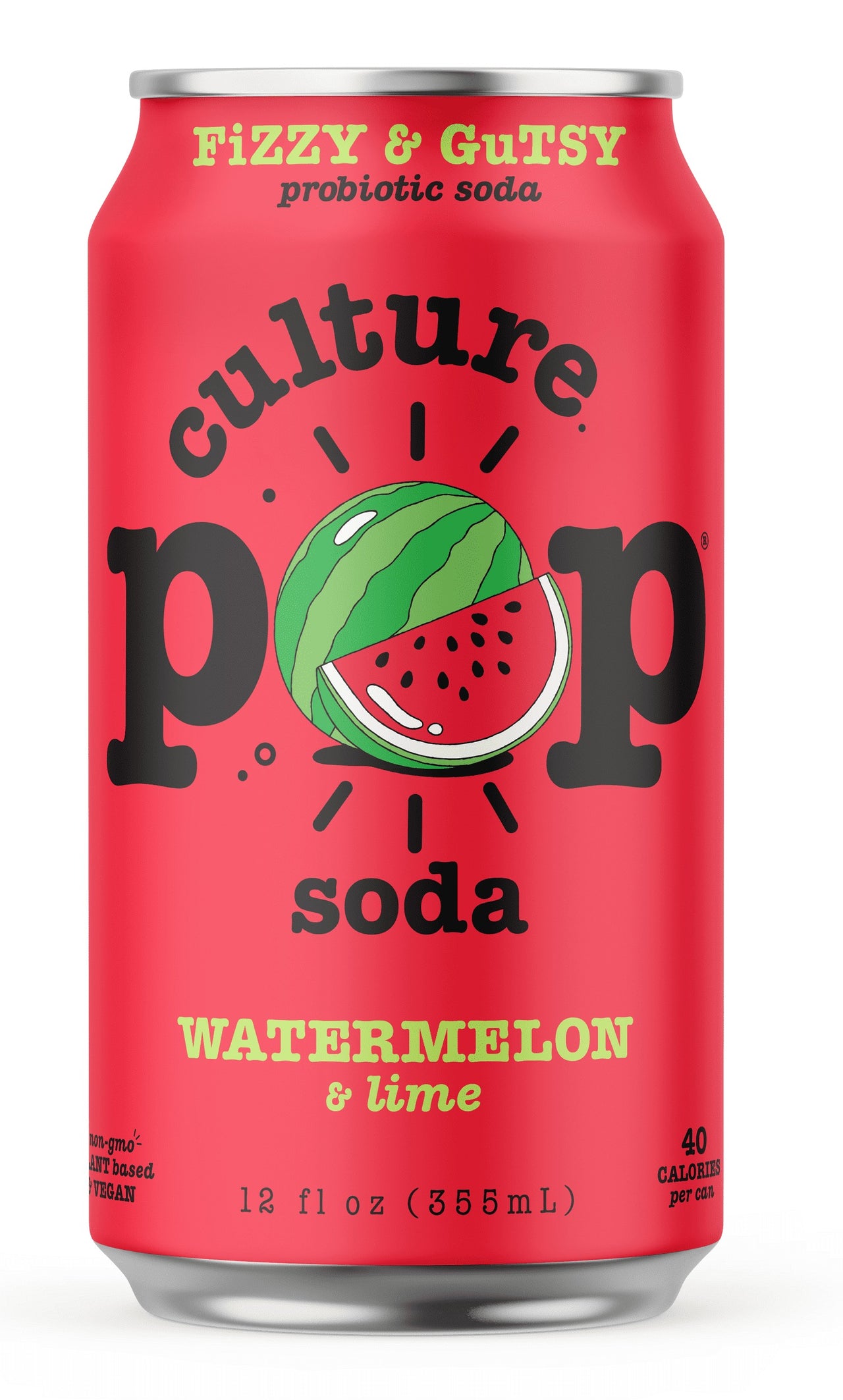 Culture Pop Soda Watermelon & Lime - 6 pack