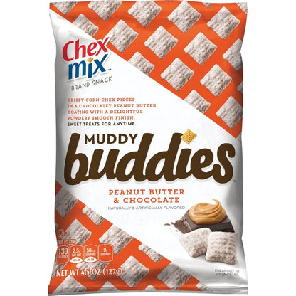 7 Pack Chex Mix Muddy Buddies Peanut Butter & Choco (4.5 Oz) Snacks Chex Mix, Latest