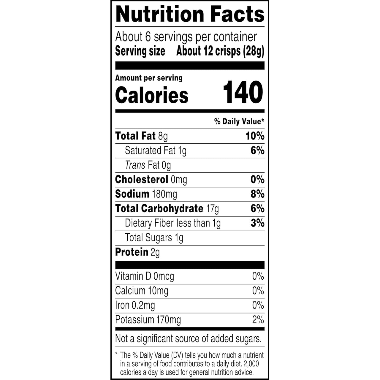 Lay's Stax Mesquite Barbecue Flavored Potato Crisps, 156g