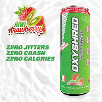 Thumbnail for 12 Pack Oxyshred Kiwi Strawberry Ultra Energy Zero Sugar