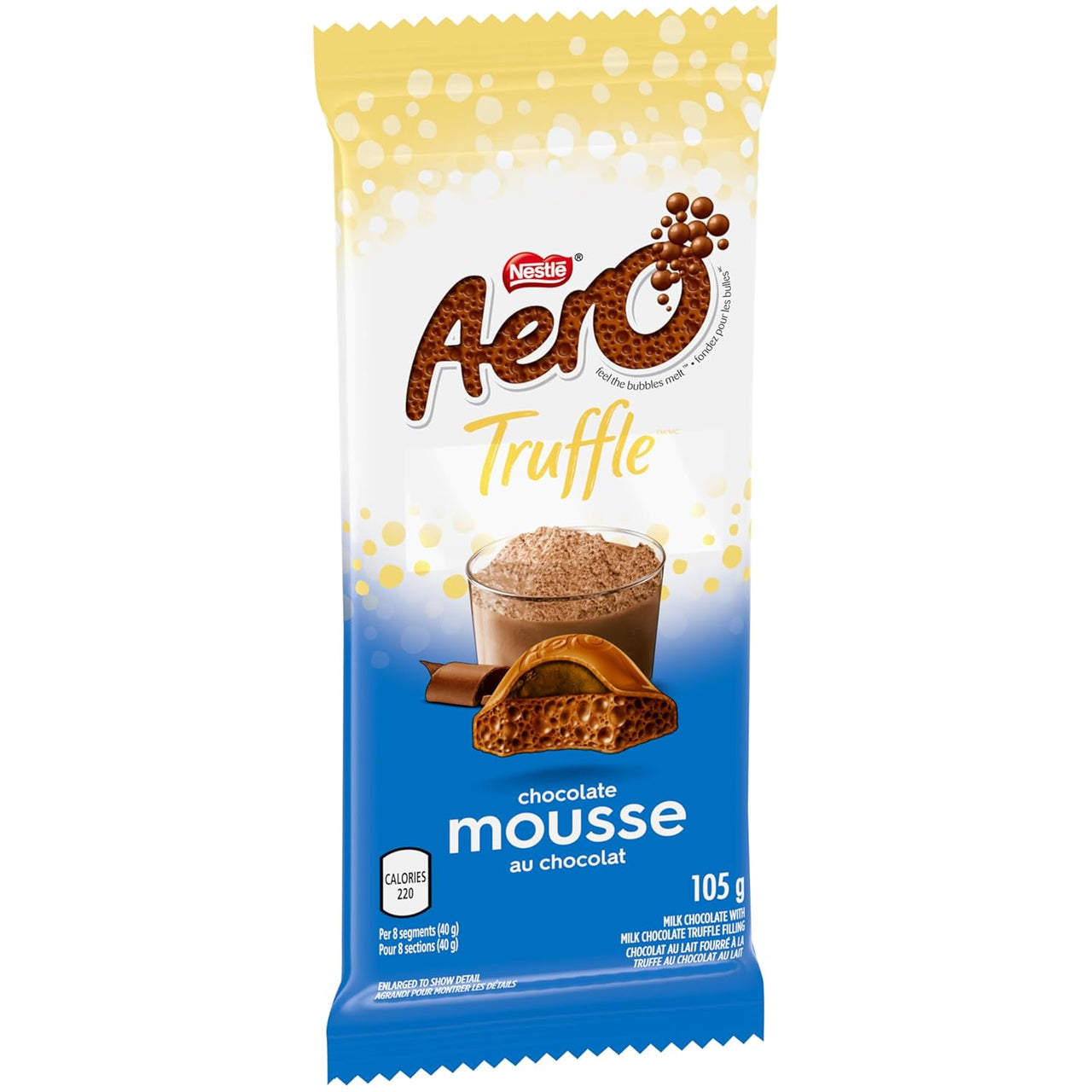 Nestle Aero Truffle Salted Caramel Fudge Chocolate Bar 105 G