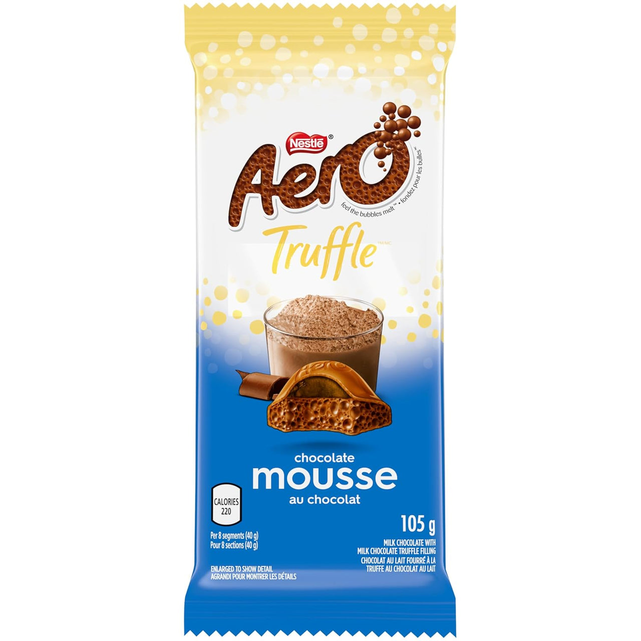 Nestle Aero Truffle Salted Caramel Fudge Chocolate Bar 105 G