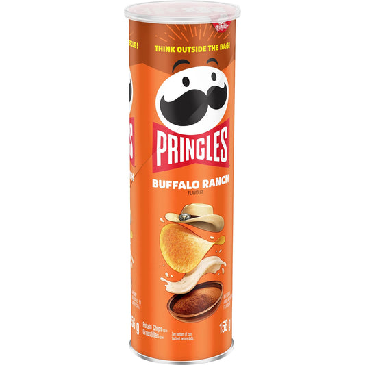 Pringles Buffalo Ranch Flavour Potato Chips 156 G - Asian Snacks from Pringles, TSAAS, TSASN&CH, TSAISC, TSAIS, Trending Products, Latest Products