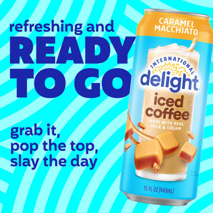 6 pack International Delight Caramel Iced Coffee (15 Oz) Soda Pop (not to sale) International Delight, Cases, 6 Pack, Zero Sugar