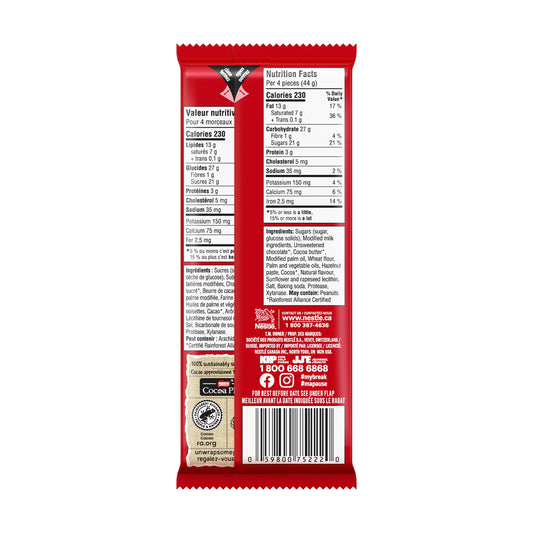 Kitkat Tablet Chocolate Hazelnut Noisette Flavor 99g