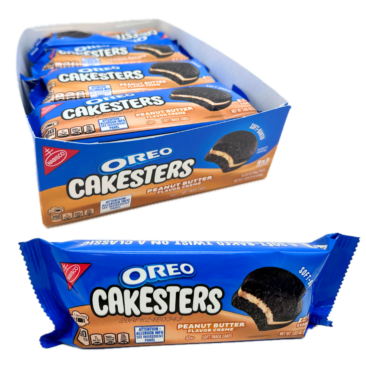 8 Pack Oreo Cakesters  Peanut Butter 86g