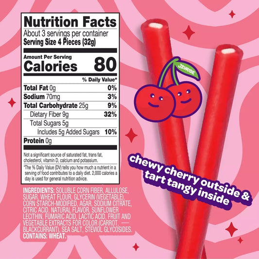 Joyride Candy Cherry Berry Ropes Strips (100g) Sour Candy Joyride Candy, trending products, latest
