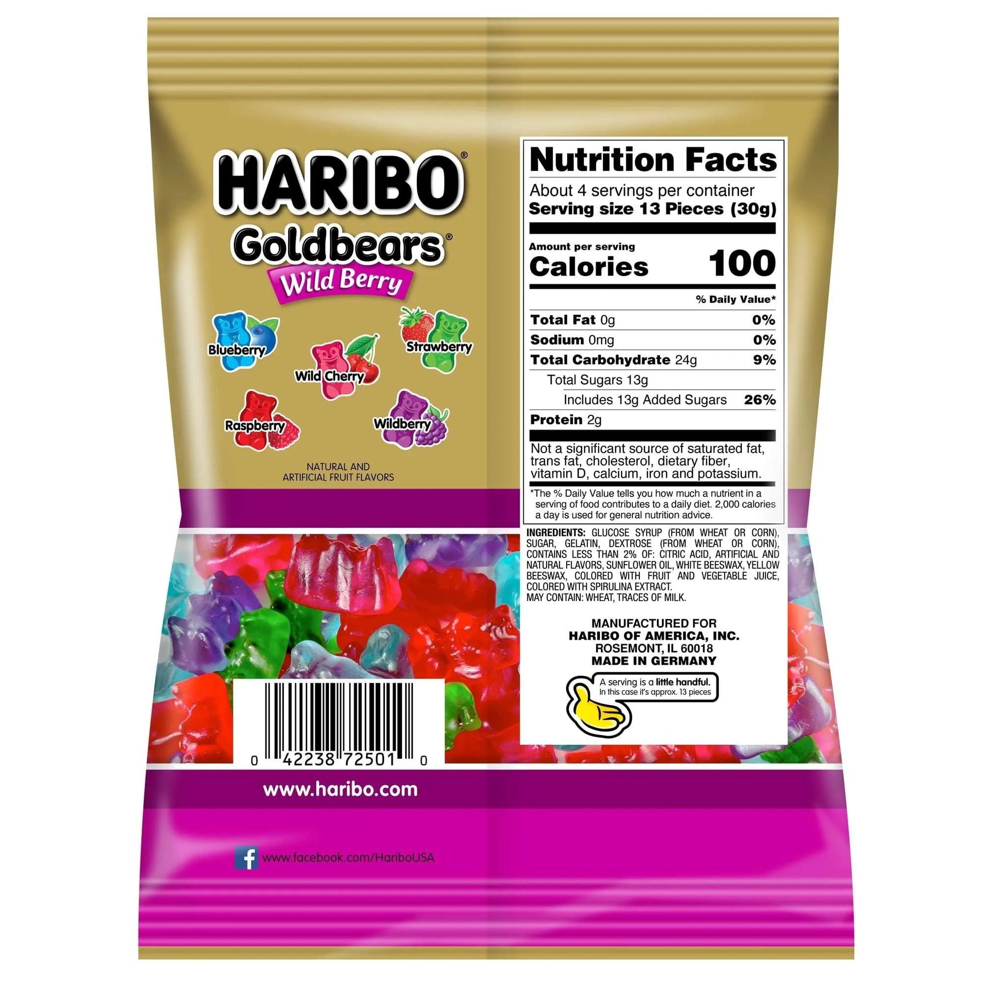 Haribo Goldbear Wildberry (142g) Gummies Haribo, Trending, trending products