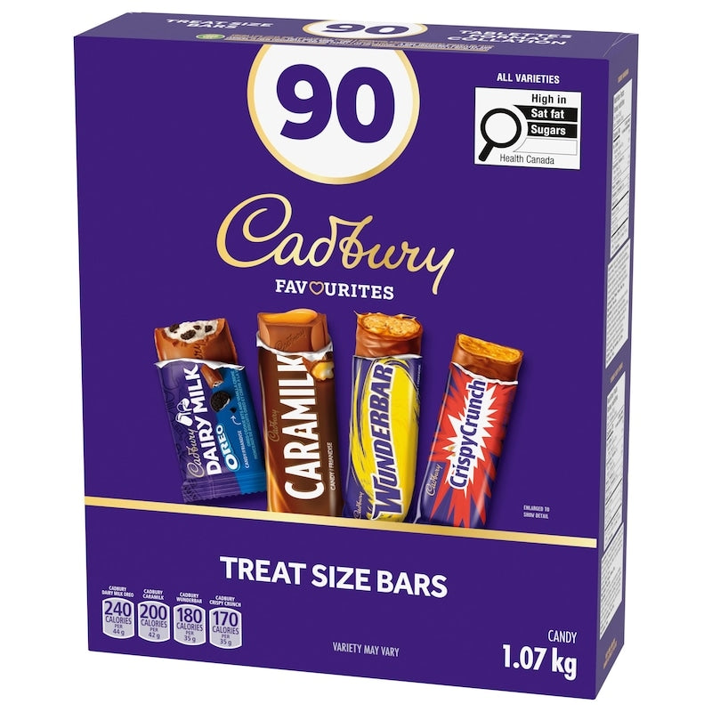 90 Pack Cadbury Halloween Treat-Sized Pack Candy Bars 1.07Kg Candy Cadbury ,Trending Products