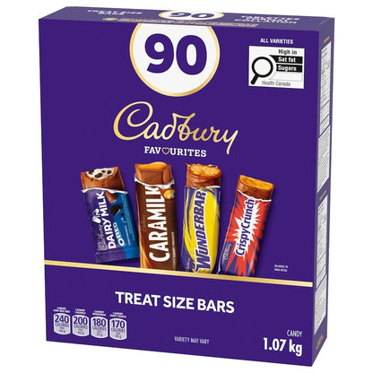90 Pack Cadbury Halloween Treat-Sized Pack Candy Bars 1.07Kg Candy Cadbury ,Trending Products
