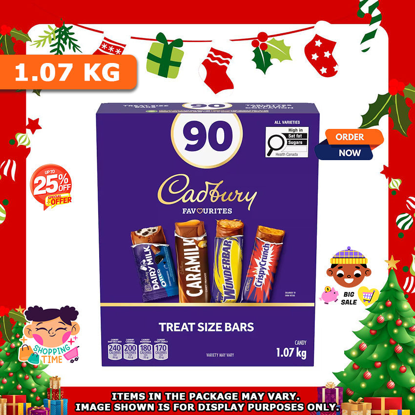 90 Pack Cadbury Halloween Treat-Sized Pack Candy Bars 1.07Kg Candy Cadbury ,Trending Products