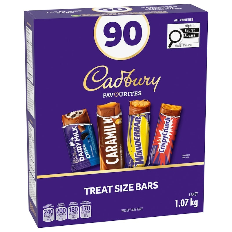 90 Pack Cadbury Halloween Treat-Sized Pack Candy Bars 1.07Kg Candy Cadbury ,Trending Products