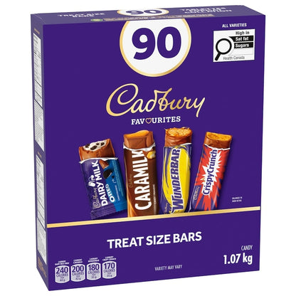 90 Pack Cadbury Halloween Treat-Sized Pack Candy Bars 1.07Kg Candy Cadbury ,Trending Products