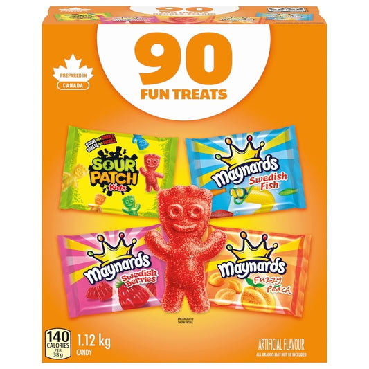 90 Pack Maynards Assorted Gummy Candy Individually Wrapped 1.12Kg Candy Maynards ,Trending Products