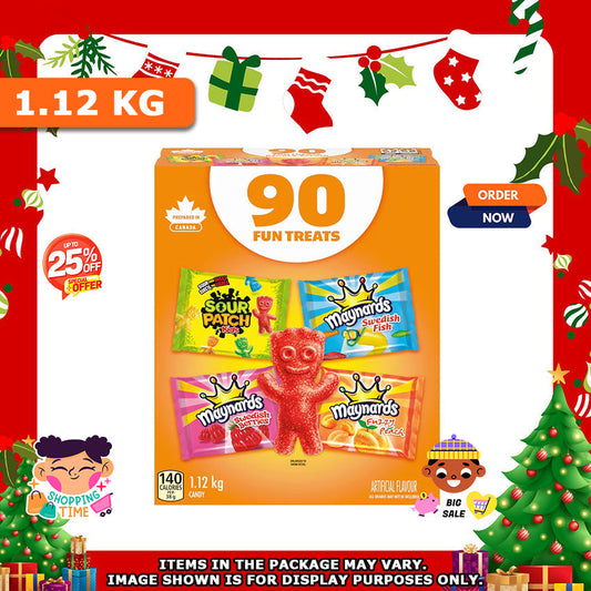 90 Pack Maynards Assorted Gummy Candy Individually Wrapped 1.12Kg Candy Maynards ,Trending Products