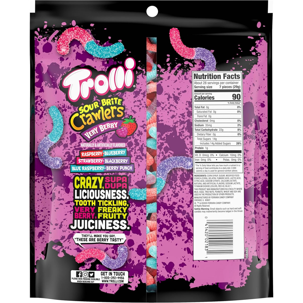 Trolli Sour Brite Crawler Very Berry (120g)