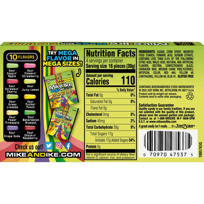 Mike & Ike Mega Mix Sour Candy - (5Oz) Candy Mike & Ike , Latest Products, Trending