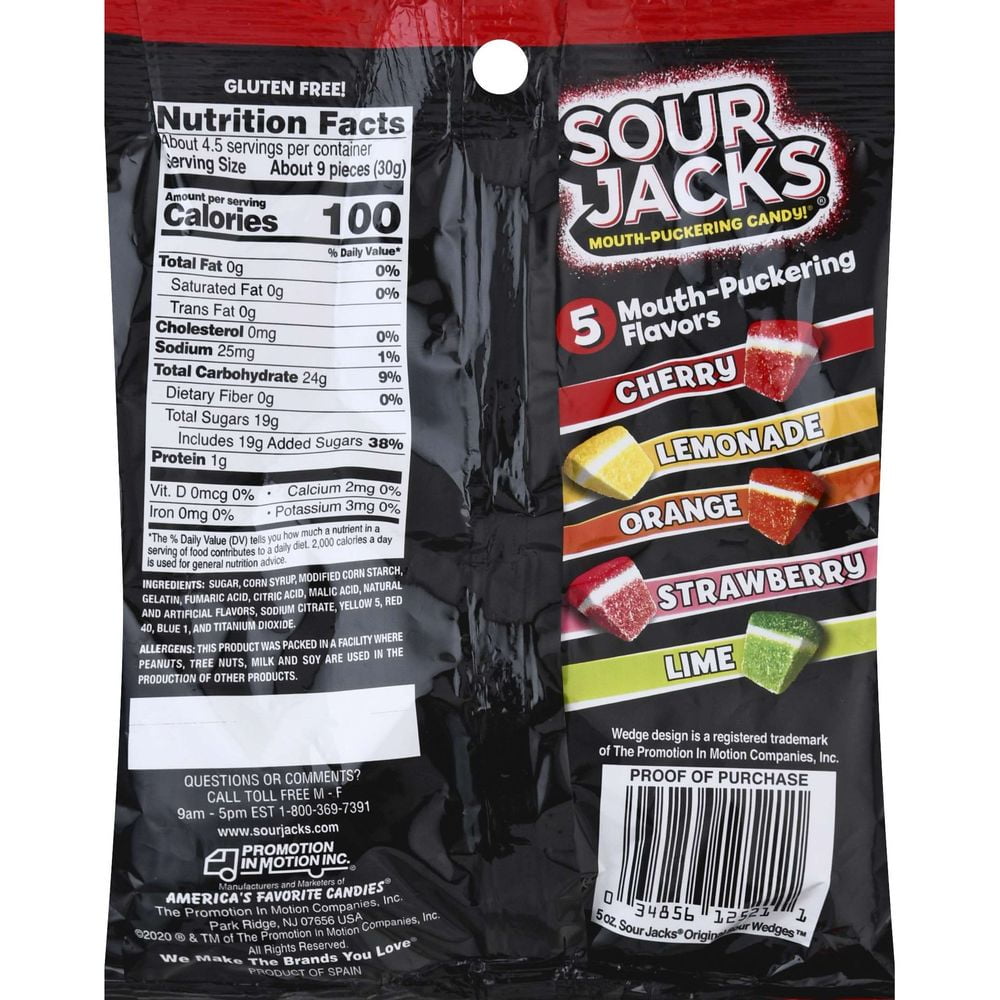 Sour Jacks Original Sour Wedges (142g)